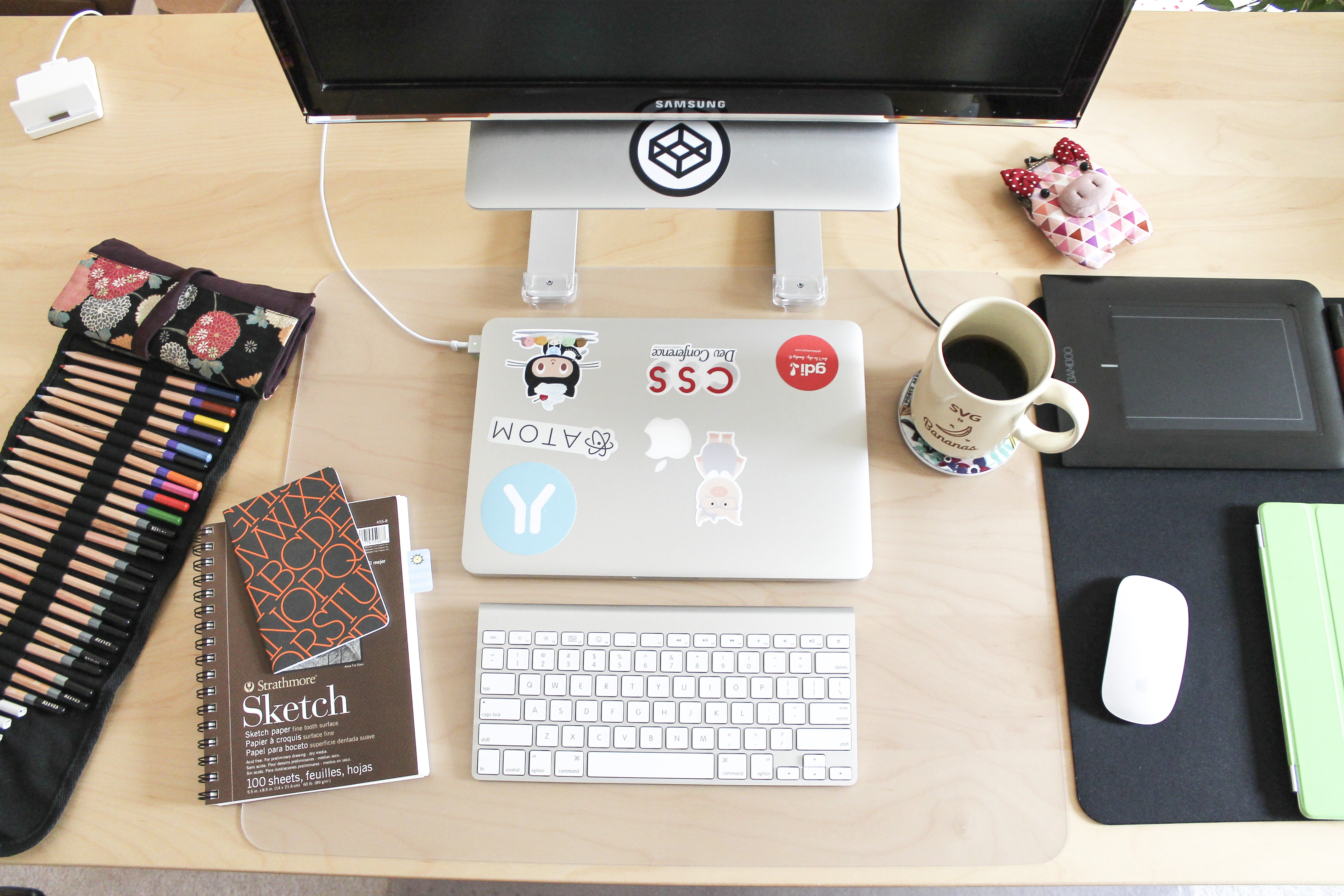 Joni Trythall's desk.